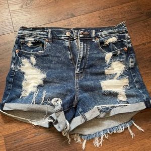 High rise mom denim short
